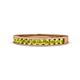 1 - Kathiryn 1.70 mm Yellow Diamond 11 Stone Wedding Band 