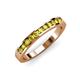 3 - Kathiryn 1.70 mm Yellow Diamond 11 Stone Wedding Band 