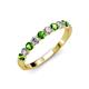3 - Clara 3.00 mm Green Garnet and Diamond 10 Stone Wedding Band 