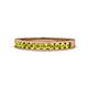1 - Kathiryn 2.00 mm Yellow Diamond 11 Stone Wedding Band 
