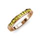 4 - Kathiryn 2.00 mm Yellow Diamond 11 Stone Wedding Band 