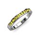 3 - Kathiryn 2.30 mm Yellow Diamond 11 Stone Wedding Band 