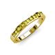 3 - Kathiryn 2.30 mm Yellow Diamond 11 Stone Wedding Band 
