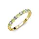 3 - Clara 3.00 mm Peridot and Diamond 10 Stone Wedding Band 