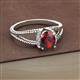 2 - Ana Desire Oval Cut Red Garnet and Round Diamond Twist Rope Split Shank Engagement Ring 