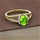 2 - Ana Desire Oval Cut Peridot and Round Diamond Twist Rope Split Shank Engagement Ring 