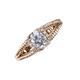 3 - Ana Desire Oval Cut Diamond Twist Rope Split Shank Engagement Ring 