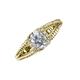 3 - Ana Desire Oval Cut Diamond Twist Rope Split Shank Engagement Ring 