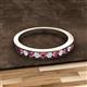2 - Kathiryn 1.70 mm Pink Tourmaline and Diamond 11 Stone Wedding Band 