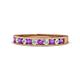 1 - Kathiryn 1.70 mm Amethyst and Diamond 11 Stone Wedding Band 