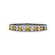 1 - Kathiryn 1.70 mm Citrine and Diamond 11 Stone Wedding Band 