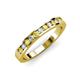 3 - Kathiryn 1.70 mm Yellow Sapphire and Diamond 11 Stone Wedding Band 