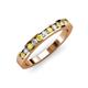 3 - Kathiryn 1.70 mm Yellow Sapphire and Diamond 11 Stone Wedding Band 