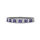 1 - Kathiryn 1.70 mm Iolite and Diamond 11 Stone Wedding Band 