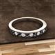 2 - Kathiryn 1.70 mm Black and White Diamond 11 Stone Wedding Band 