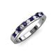 3 - Kathiryn 1.70 mm Blue Sapphire and Diamond 11 Stone Wedding Band 