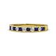 1 - Kathiryn 1.70 mm Blue Sapphire and Diamond 11 Stone Wedding Band 