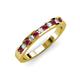 3 - Kathiryn 1.70 mm Ruby and Diamond 11 Stone Wedding Band 