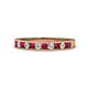 1 - Kathiryn 1.70 mm Ruby and Diamond 11 Stone Wedding Band 