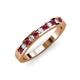 3 - Kathiryn 1.70 mm Ruby and Diamond 11 Stone Wedding Band 