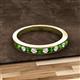 2 - Kathiryn 1.70 mm Green Garnet and Diamond 11 Stone Wedding Band 