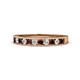 1 - Kathiryn 1.70 mm Red Garnet and Diamond 11 Stone Wedding Band 