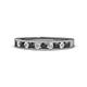 1 - Kathiryn 1.70 mm Black and White Diamond 11 Stone Wedding Band 