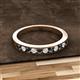 2 - Kathiryn 1.70 mm Black and White Diamond 11 Stone Wedding Band 