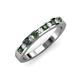 3 - Kathiryn 1.70 mm Diamond and Lab Created Alexandrite Wedding Band 