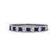 1 - Kathiryn 1.70 mm Blue Sapphire and Lab Grown Diamond 11 Stone Wedding Band 