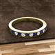 2 - Kathiryn 1.70 mm Blue Sapphire and Lab Grown Diamond 11 Stone Wedding Band 