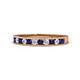 1 - Kathiryn 1.70 mm Blue Sapphire and Lab Grown Diamond 11 Stone Wedding Band 