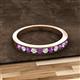 2 - Kathiryn 1.70 mm Amethyst and Lab Grown Diamond 11 Stone Wedding Band 
