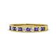 1 - Kathiryn 1.70 mm Iolite and Lab Grown Diamond 11 Stone Wedding Band 