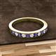 2 - Kathiryn 1.70 mm Iolite and Lab Grown Diamond 11 Stone Wedding Band 