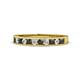 1 - Kathiryn 1.70 mm Black and White Lab Grown Diamond 11 Stone Wedding Band 