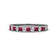 1 - Kathiryn 1.70 mm Ruby and Lab Grown Diamond 11 Stone Wedding Band 