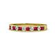 1 - Kathiryn 1.70 mm Ruby and Lab Grown Diamond 11 Stone Wedding Band 