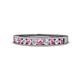 1 - Kathiryn 1.70 mm Pink Sapphire and Lab Grown Diamond 11 Stone Wedding Band 