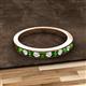 2 - Kathiryn 1.70 mm Green Garnet and Lab Grown Diamond 11 Stone Wedding Band 