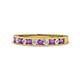 1 - Kathiryn 1.70 mm Amethyst and Lab Grown Diamond 11 Stone Wedding Band 