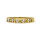 1 - Kathiryn 1.70 mm Citrine and Lab Grown Diamond 11 Stone Wedding Band 