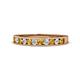 1 - Kathiryn 1.70 mm Citrine and Lab Grown Diamond 11 Stone Wedding Band 