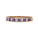 1 - Kathiryn 1.70 mm Iolite and Lab Grown Diamond 11 Stone Wedding Band 