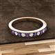 2 - Kathiryn 1.70 mm Iolite and Lab Grown Diamond 11 Stone Wedding Band 
