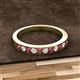 2 - Kathiryn 1.70 mm Rhodolite Garnet and Lab Grown Diamond 11 Stone Wedding Band 
