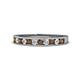 1 - Kathiryn 1.70 mm Smoky Quartz and Lab Grown Diamond 11 Stone Wedding Band 