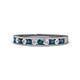 1 - Kathiryn 1.70 mm Blue and White Lab Grown Diamond 11 Stone Wedding Band 