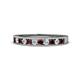 1 - Kathiryn 1.70 mm Red Garnet and Lab Grown Diamond 11 Stone Wedding Band 