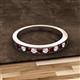 2 - Kathiryn 1.70 mm Red Garnet and Lab Grown Diamond 11 Stone Wedding Band 
